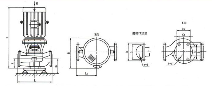 ISGB型便拆立式管道離心泵