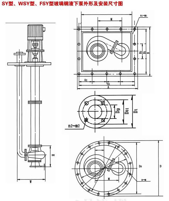 FSY型、WSY型立式玻璃鋼液下泵